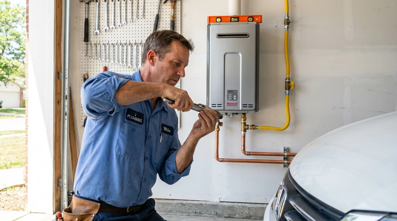 Tankless water heater installation by a Johns Plumbing LLC plumber in Paradise